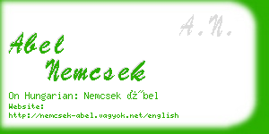 abel nemcsek business card